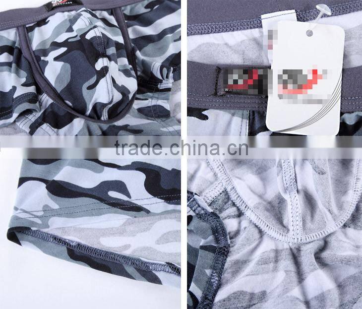 2015 Camouflage Fabric Charming Comfortable Handsome Sports Underwear Men Penis Boxer Brief