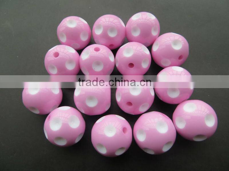 Newest Halloween Mixed Colorful color polka dot acrylic resin chunky beads for jewerly making !