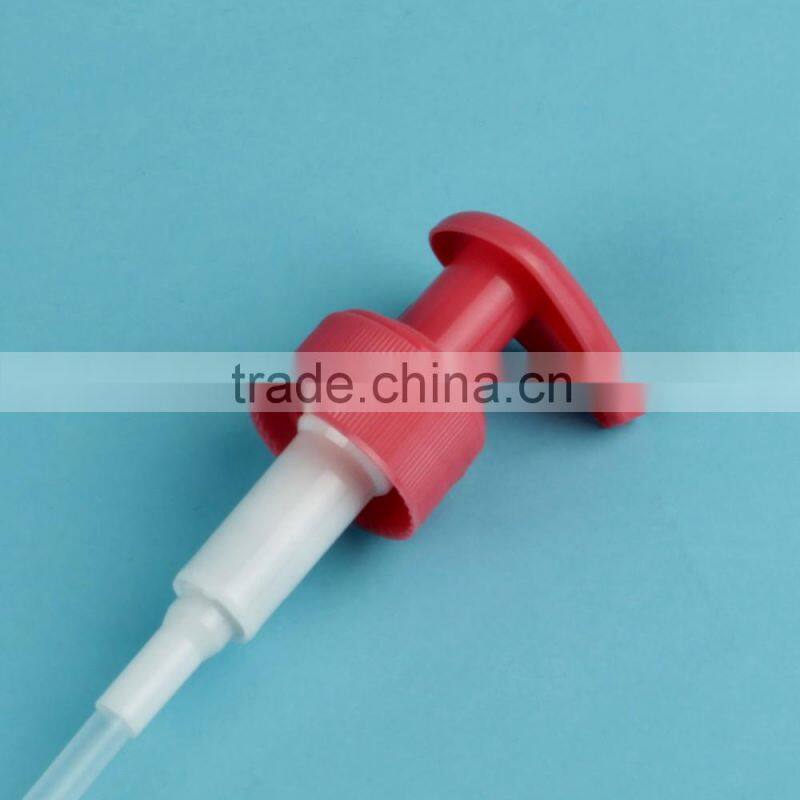 Red wine about plastic lotion pump