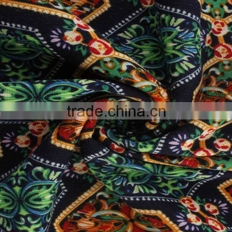 100% cotton fabric china textiles big pattern print for beautiful one-piece dress