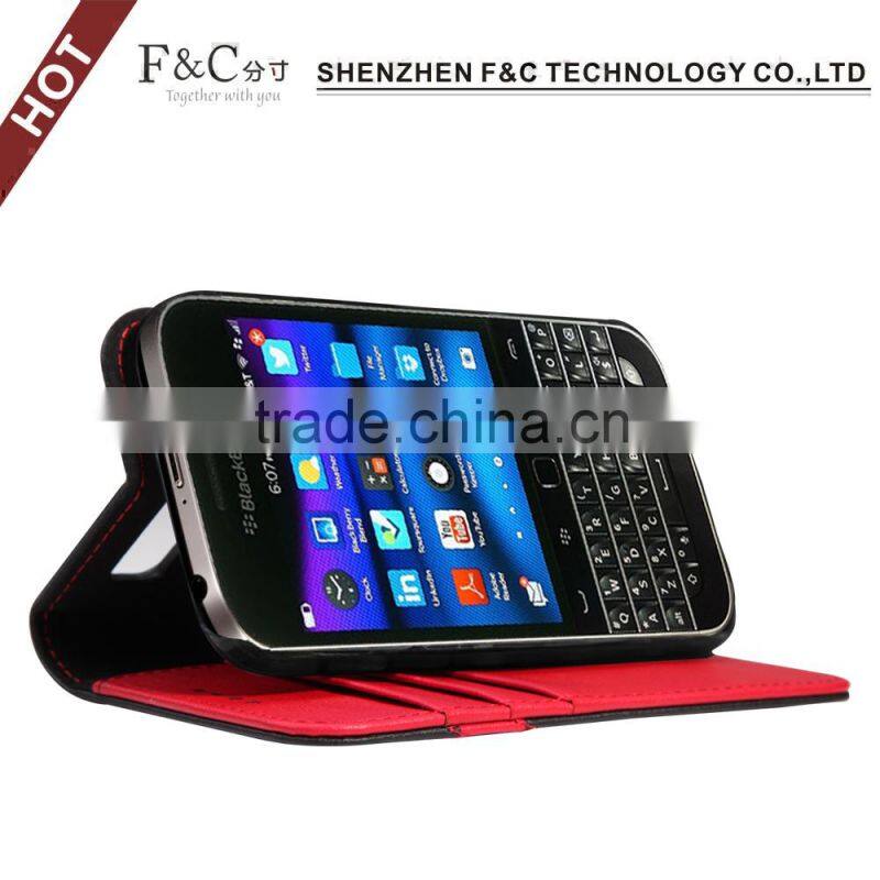 For Blackberry Classic Q20 mobile phone pu leather case with stand