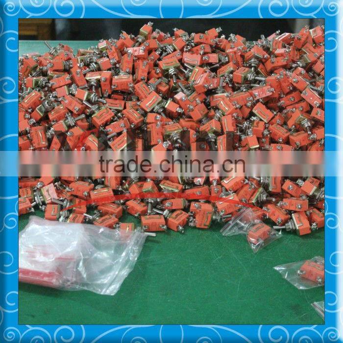 KN3B-203 6Pins Black Base 15Amp 250Vac Mini ON-OFF-ON Miniature Toggle Switch