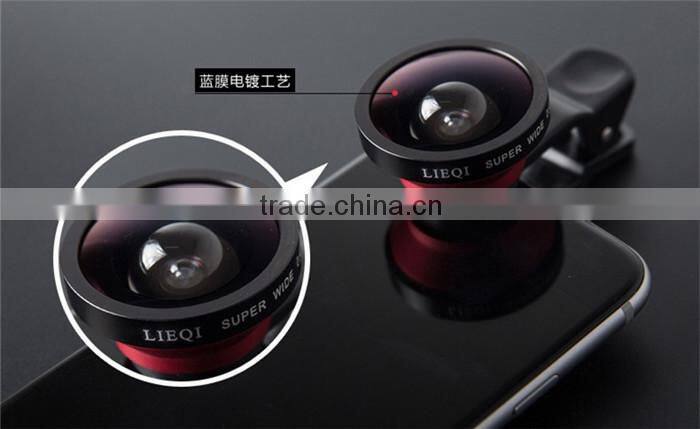 3 in 1 Marco+0.4x Wide-Angle+180 Fisheye Camera Lens For Smart Phones