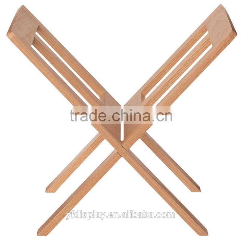 Hot Sell Wood Magazine and Book Display Holder wooden book holder