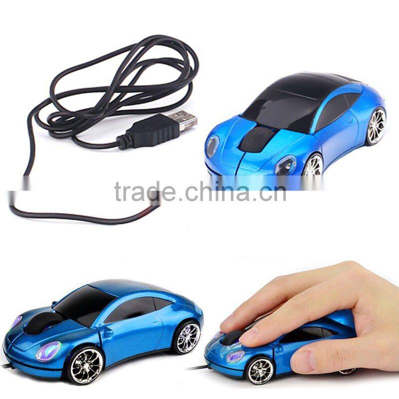3D Optical Car Shape USB Wired Mouse Mice for Computer PC Laptop Notebook Blue