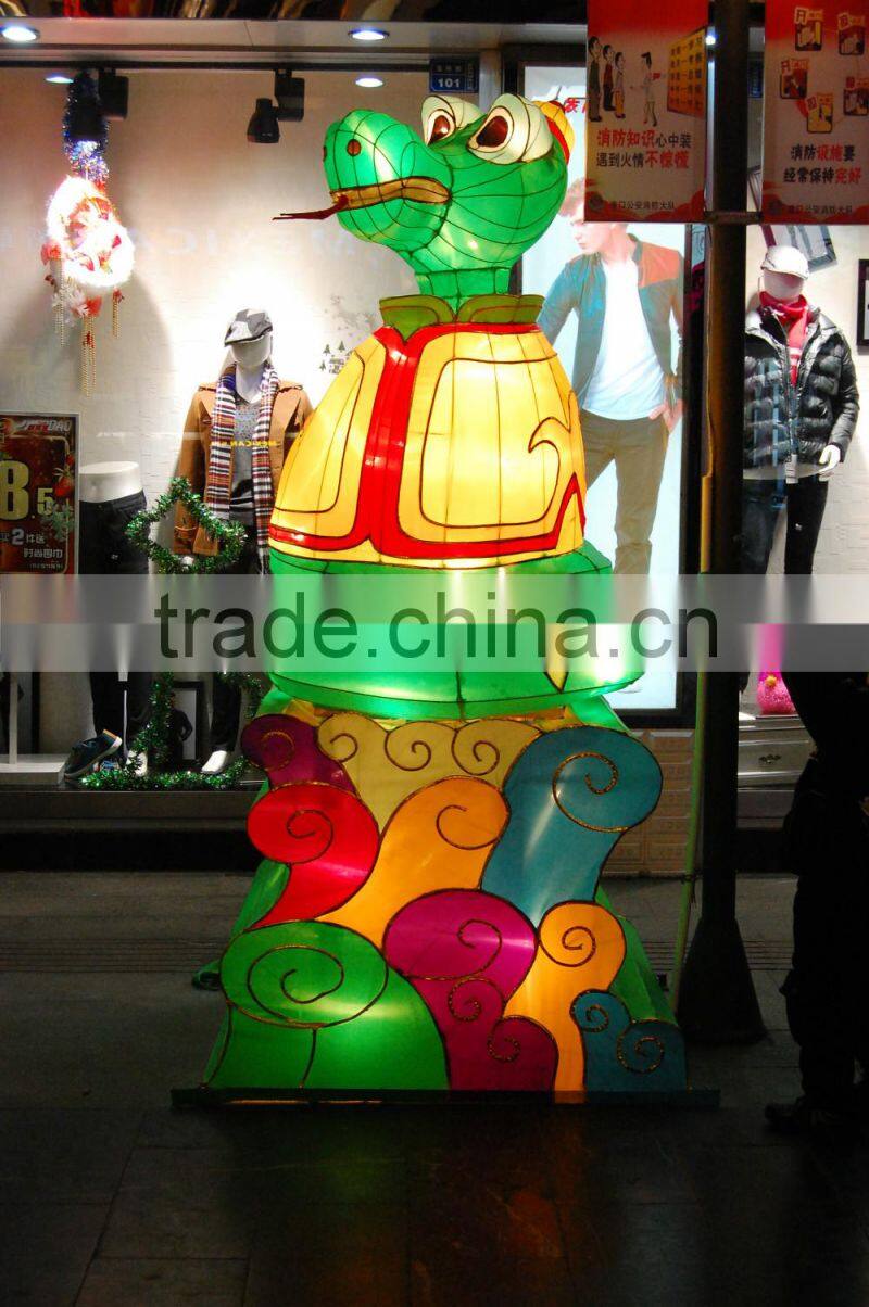 traditional green silk snake lantern