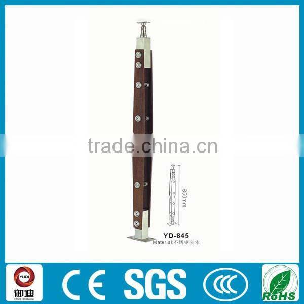 Stainless steel wood balcony baluster design