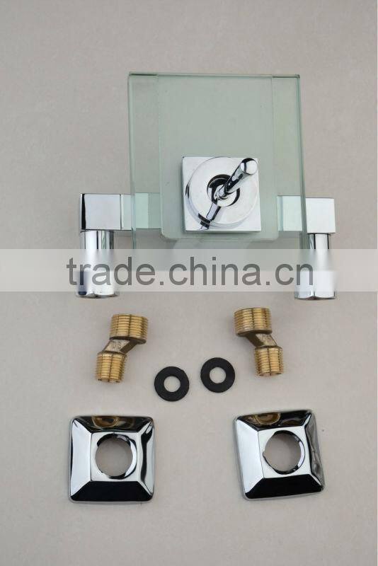 In-wall Single Handle Glass Bath Shower Faucet/ Mixer TapQH0815-1W