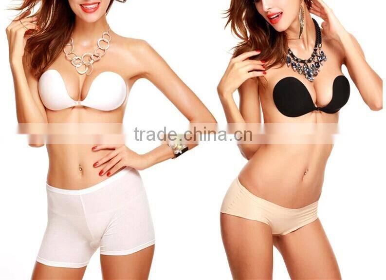 Black Piped Invisible Bra Girls Sexy Breathable Nipple Bra Wireless Sponge Bra