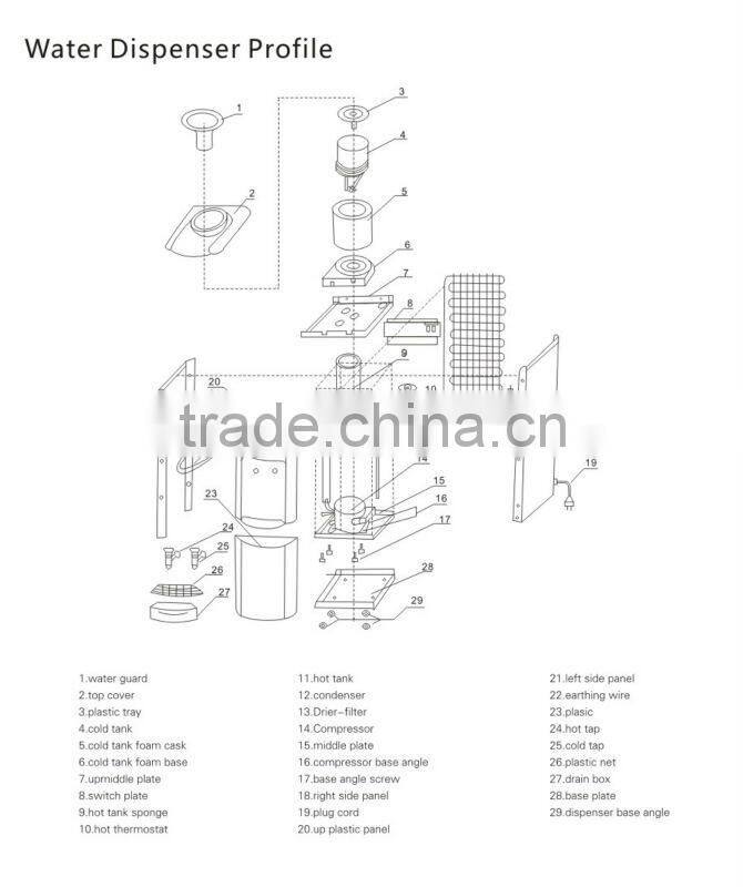 Water Dispenser With Compressor Cooling MZ-6