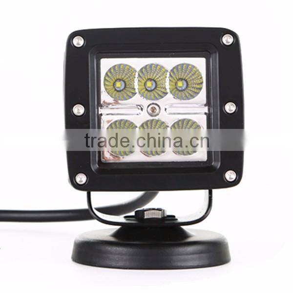 Off road Headlight 18w LED work light headlight Lamp SUV Spot Driving Fog Light for Boat off rod cars