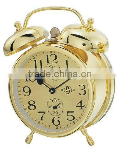 3.5 inch metal case mechanical alarm clock