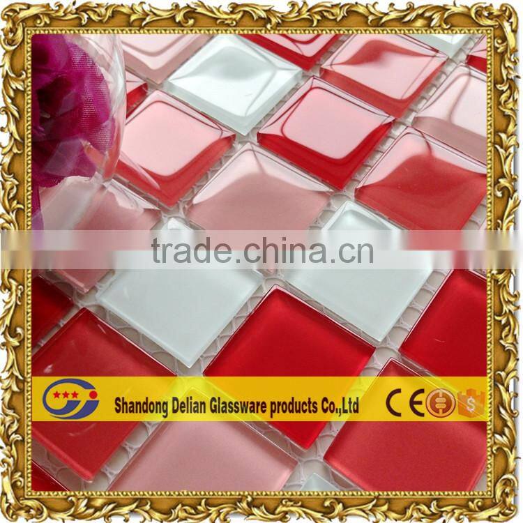 glass mixed mosaic red