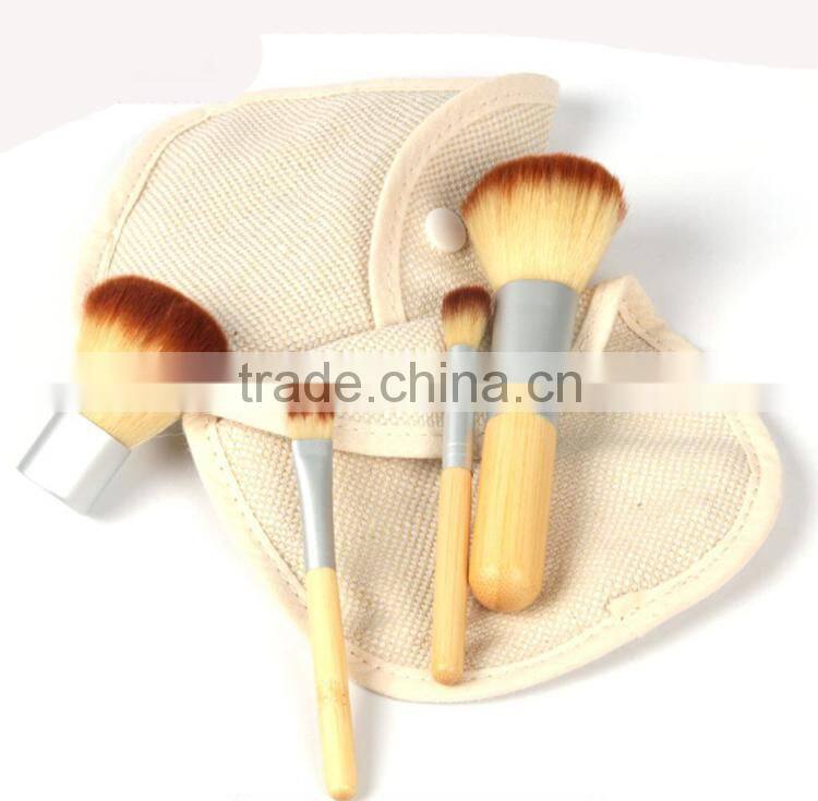 4pcs Cosmetics Natural Bamboo Face Brush
