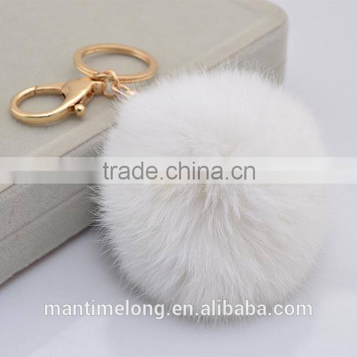 rabbit fur ball keychain rabbit tail keychain rabbit fur key chain