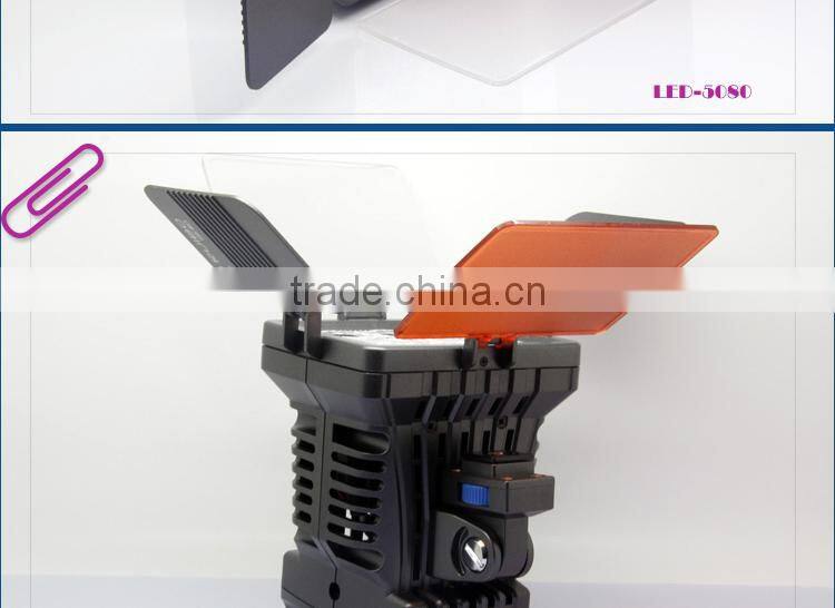Most hot selling LED video light LED-5080 8 leds photography lighting with F970 battery