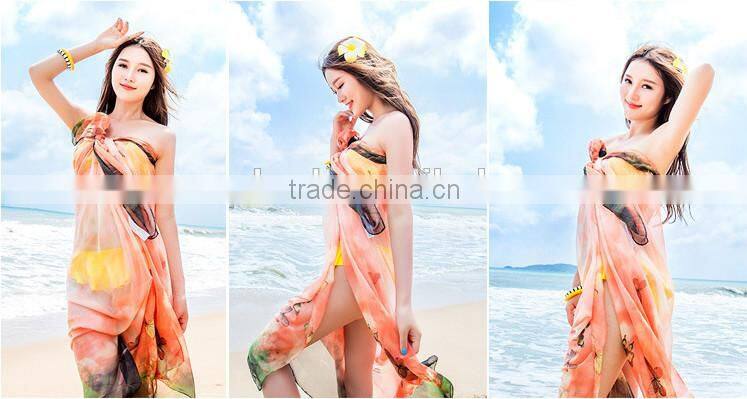 Hot selling sunscreen scarves sexy young girl beach scarf dress