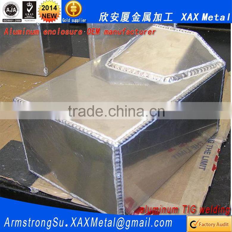 XAX14Alu OEM ODM customized laser cut bend weld sheet aluminum electric cabinet outer