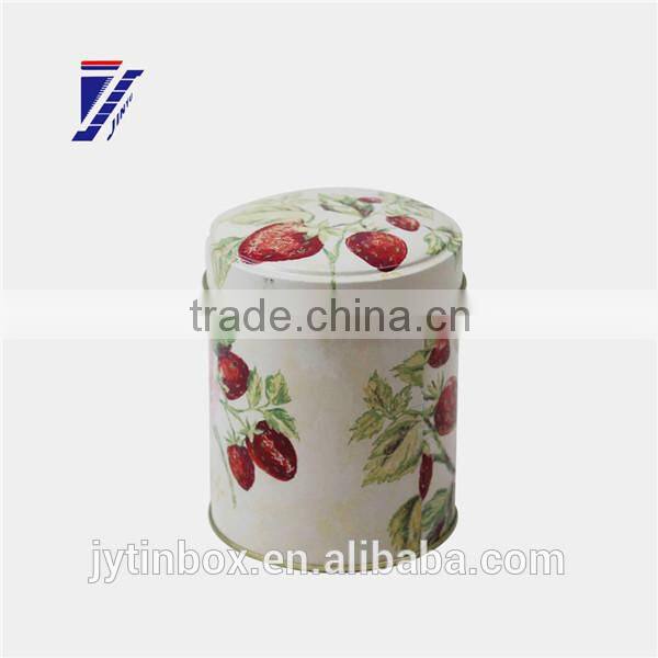 wholesale set of 2 round tea tin box