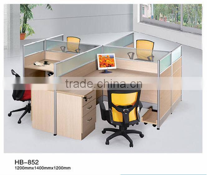Office furniture working desk for 4 person workstation
