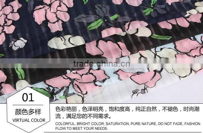 100D polyester printing chiffon fabric for dress and scarves