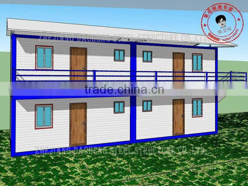 Steel frame movable prefab house drawings