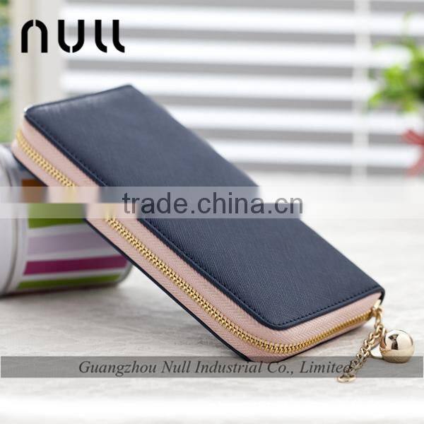 High quality genuine leather woman cell phone wallet
