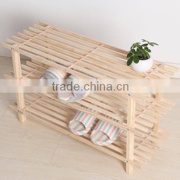 Natural chinese fir wood made shoe cabinet,cheap wholesale display shoe racks