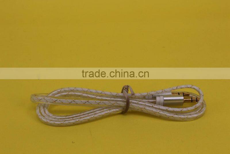 3.5mm audio cable male to male for car stereo aux cable hih qualityty