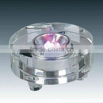 Crystal transparent octagon led base with power supply