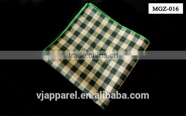 Mens checked Cotton Linen Pocket Square/Handkerchief/Hanky/Hankies/UK