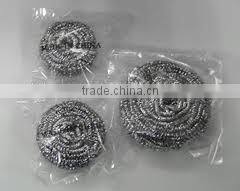 Stainless Steel Wire Sponge Metal Pot BBQ Grill Scrubber Pad Cleaner NEW