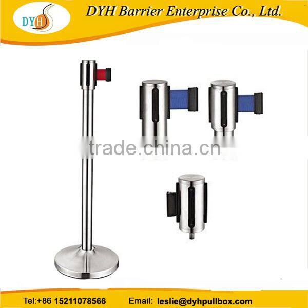 iron retractable barrier tape dual line retractable barrier stanchion stackable belt barriers