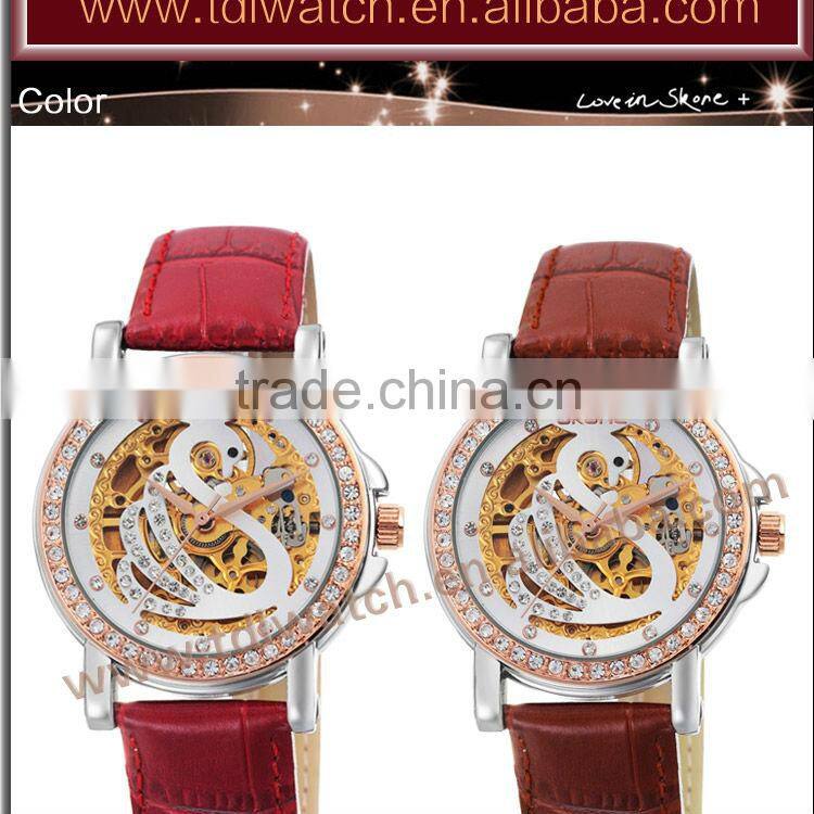 Latest Design Genuine Leather Luxury Machanical Watch
