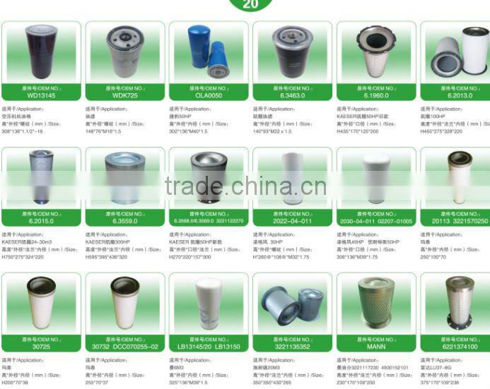 China wholesale compressor spare parts fuel and oil filters for Compair for Quincy