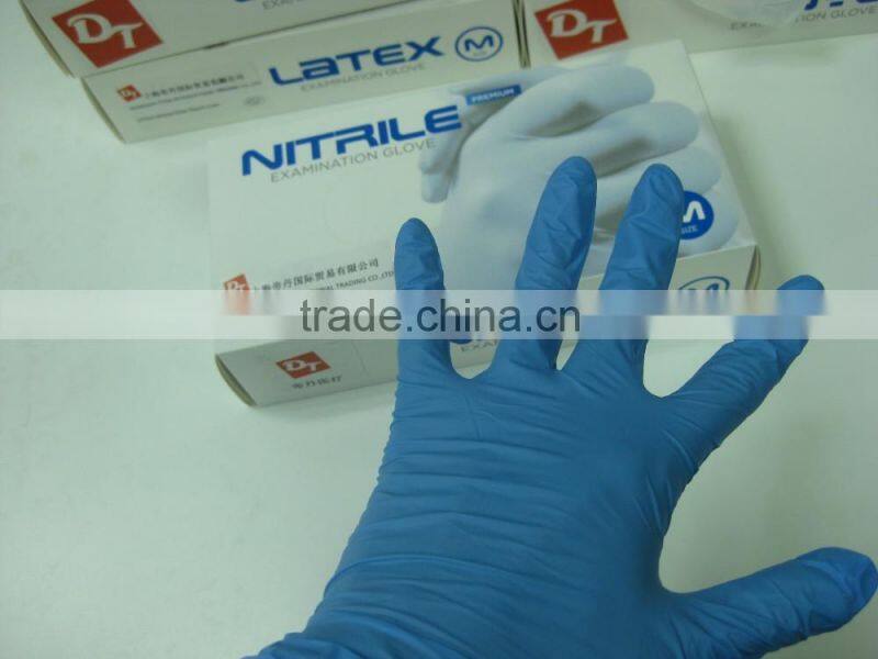 powder free/powder nitrile disposable gloves/medical disposable/examination/working glove