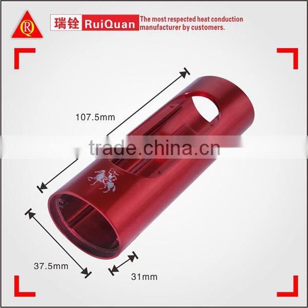 OEM red anodized heatsink for electrical aluminum alloy enclosure