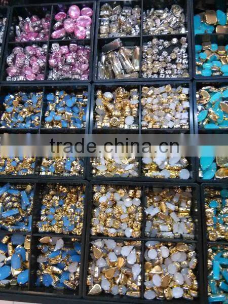 round circle tear ship horse eye boat opal candy mental base claw setting diy wedding case shoes bag garment sew on 2 holes