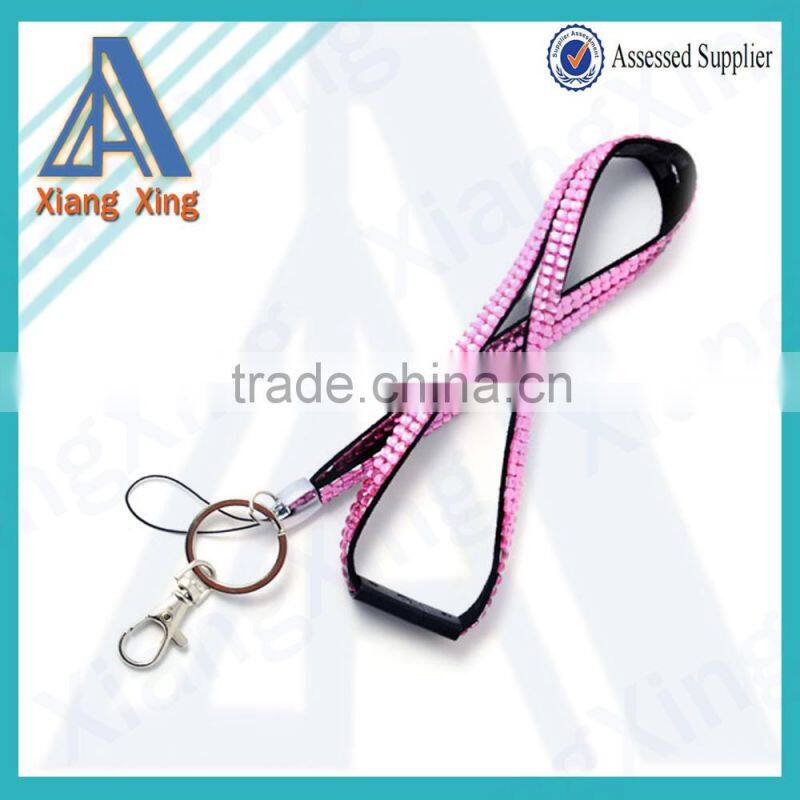 Hot selling crystal yoyo badge reel retractable rhinestone lanyard