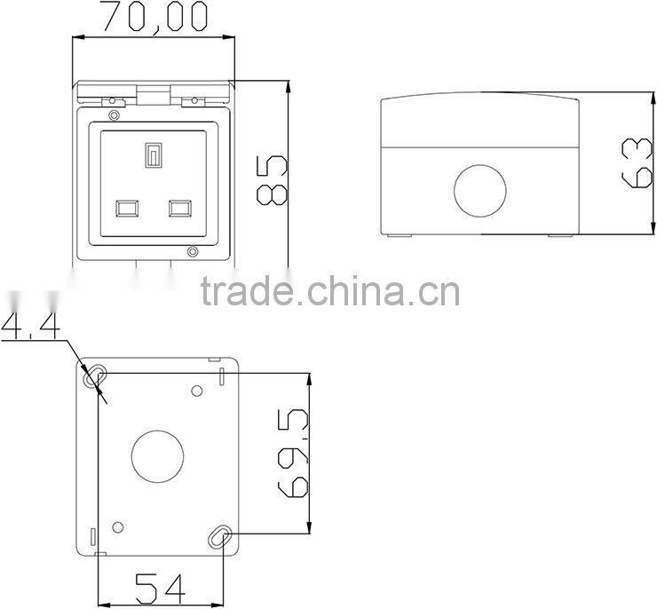 CHENF Newest high quality waterproof wall socket bathroom switch kitchen socket CF-S
