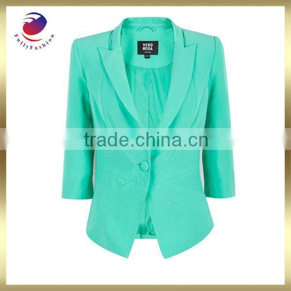 jacket for women green short style for office lady