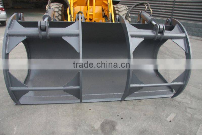 SZM ZL-16 Farm Front end wheel loader with wood grabble for japanese tractor