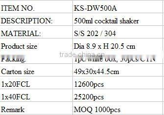 Stainless Steel Cocktail Shaker