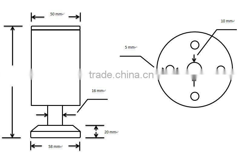 MG10-09 aluminum circular pipe banned base