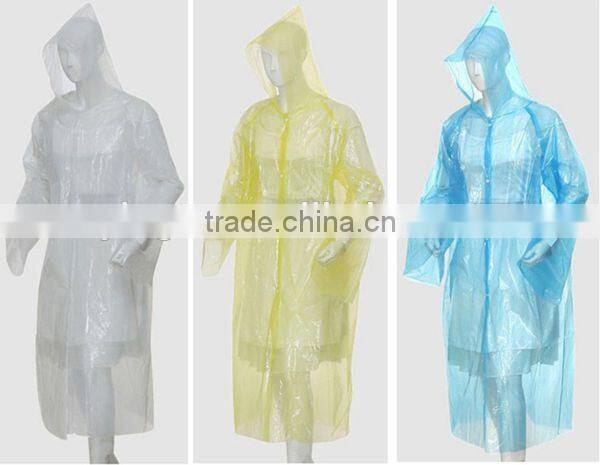 Hot sale PE transparent raincoat