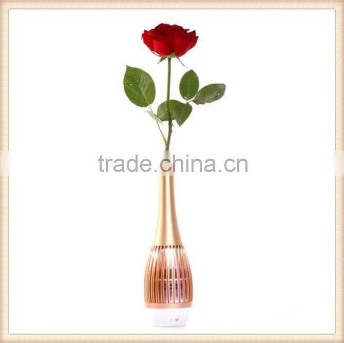 mini portable LED Light flower vase bluetooth Speakers for computers and mobile phones