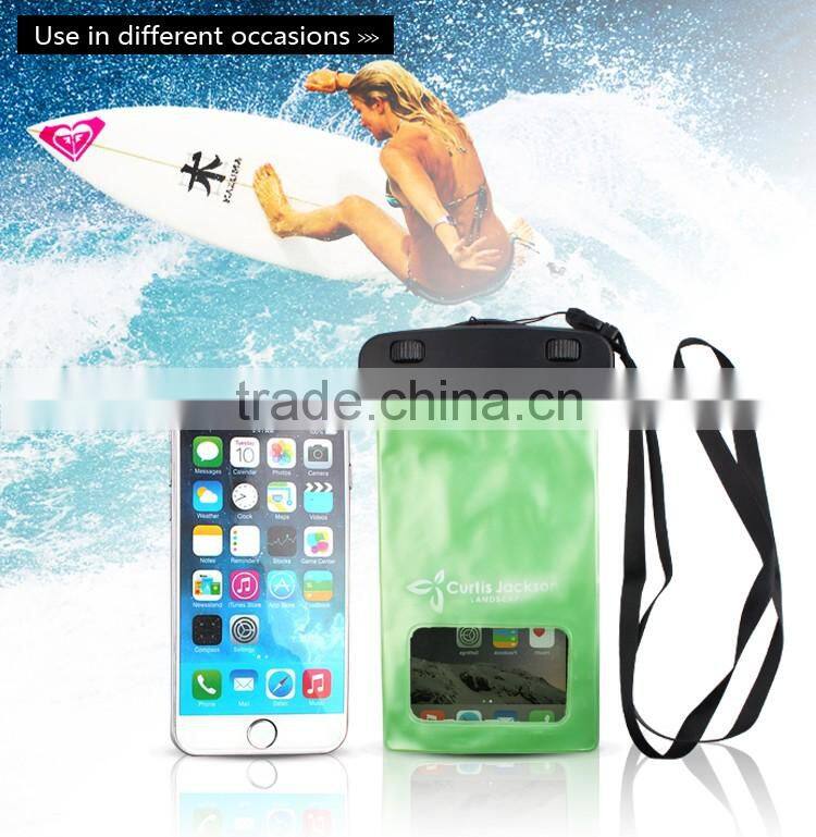 Top quality promotional gift reusable plastic dry mobile pouch