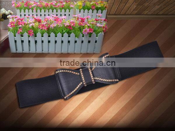 Fashion Lady Belts Hot Sell Elastic Womens Belt With PU Leather Ending