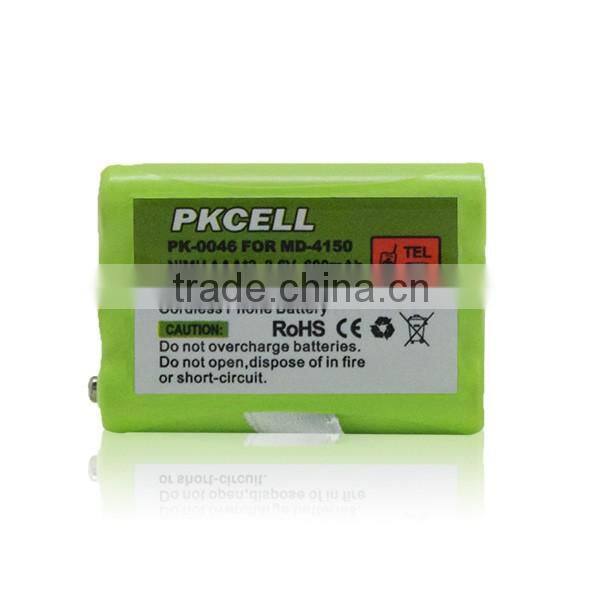 MD-4150 cordless phone battery PK-0046 Ni-MH AAA*3 3.6V cell pack 0.6ah