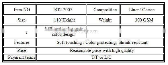 New designed Christmas style linen cotton material jacquard tablecloth fabric light green